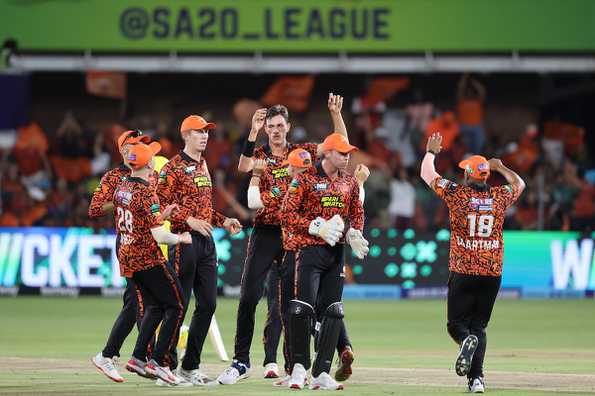 Marco Jansen took 2 for 19 including the big wicket of Faf du Plessis.